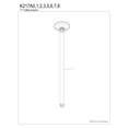 thumbnail image 3 of Kingston Brass K217A7 Trimscape 17-Inch Rain Drop Ceiling Mount Shower Arm with Round Flange in Brushed Brass, 3 of 4