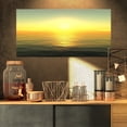 thumbnail image 1 of Brilliant Yellow Sunrise over Waters - Beach Photo Canvas Print, 1 of 3
