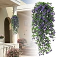 thumbnail image 3 of 2 Pcs Artificial Hanging Plants Outdoor, 30 Inch UV Resistant Fake Vines with Flowers, Plastic Greenery for Porch, Patio, Garden Decor, Indoor Hanging Basket Filler, 3 of 9