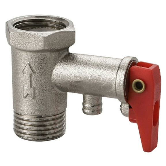 Brass Heavy Duty Water Heater Safety Valves 1/2inch Brass Pressure Relief Valves for Home Use Automatic Pressure Release