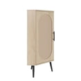 thumbnail image 6 of Natural Corner Cabinet with Rattan Door, Freestanding Corner Shelf Stand for Small Spaces, Living Room, Kitchen, Bedroom, 15.75x15.75x39.37 Inches, 6 of 27