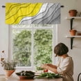 thumbnail image 5 of Yellow Grey Modern Geometric Window Valance Curtain Abstract Beach Rod Pocket Short Curtain for Living Room, Bedroom & Kitchen Window Decor 54x18in, 5 of 8