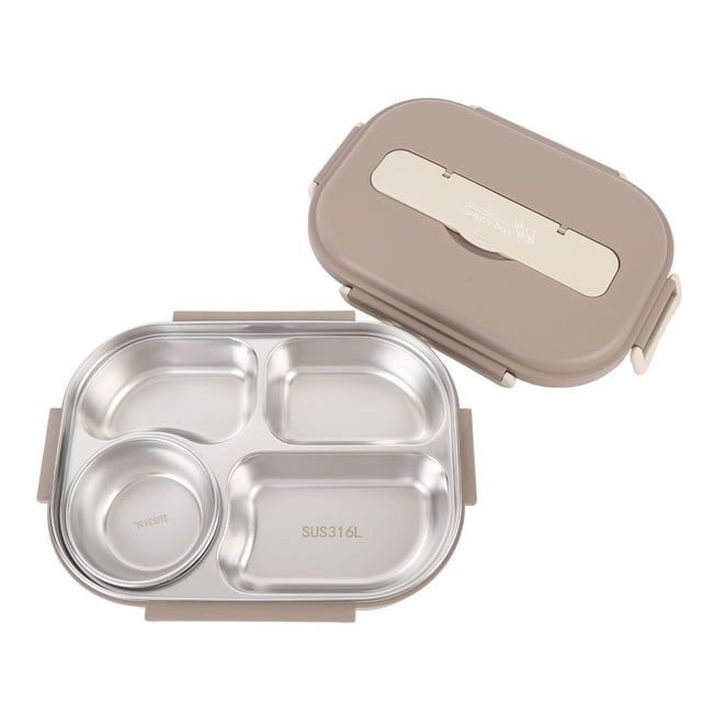 316 Stainless Steel BentoBox, Multi Compartment 1500ml Lunch Box Lunch Containers with Soup Bowl, Bag, Utensils, Portable Lunch Food Storage Container for Adults Kids School