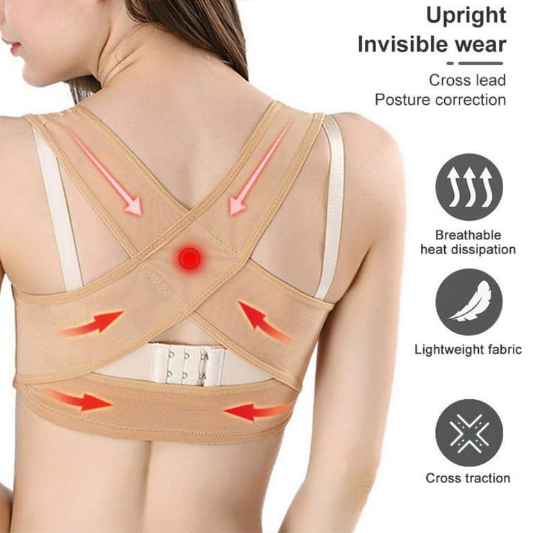 Women Chest Breast Support Belt, Posture Corrector Humpback Correct Posture  Corset Bra Posture Shape Corrector， S-2XL
