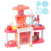1 Set of Cooking Toy Electric Simulation Music and Light Kitchenware Toy Kitchen Playset for Kids Children