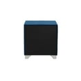 thumbnail image 5 of Simple Relax 2 Drawers Velvet Nightstand with Metal Handles Grey, Chrome, 5 of 5