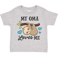 thumbnail image 3 of Inktastic My Oma Loves Me with Sloth and Hearts Boys or Girls Toddler T-Shirt, 3 of 5