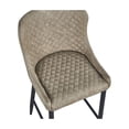 thumbnail image 2 of Contemporary Upholstered Bar Stool with Tufted Seat Light Gray Set of 2, 2 of 5