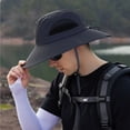 thumbnail image 5 of Sombrero para el sol para hombres y mujeres, impermeable, de ala ancha, plegable, para pesca, senderismo, jardín, safari, playa, 5 of 5