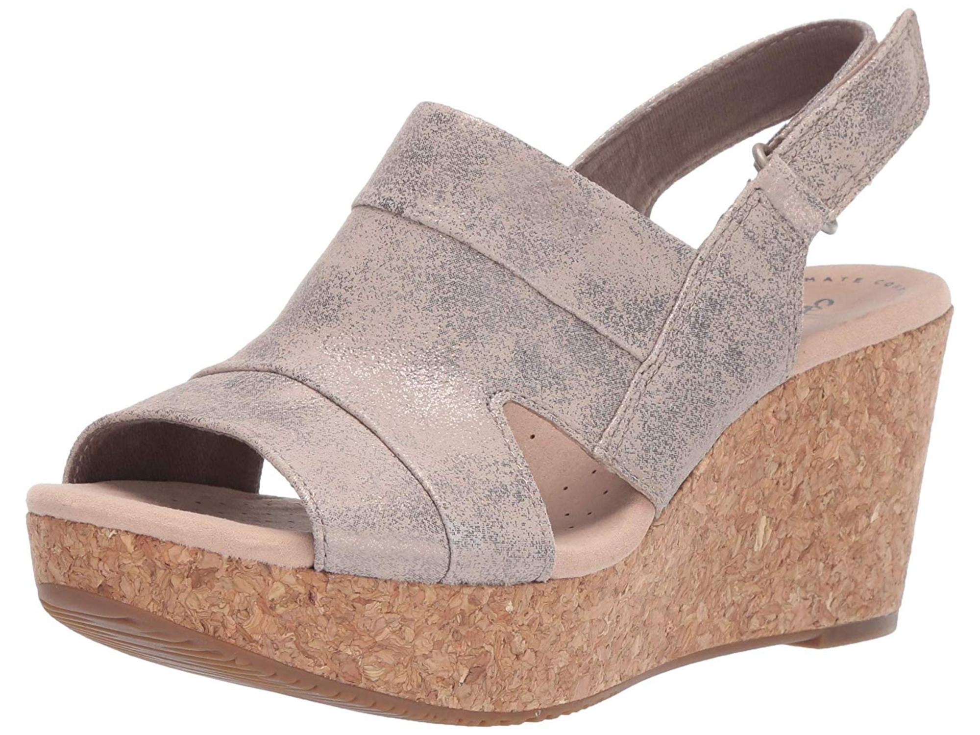clarks annadel ivory women's platform wedge sandals