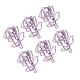 thumbnail image 4 of 100 clips de papel de rosa estilo flor púrpura clips de papel lindos de metal galvanizado portátiles para oficina escuela hogar, 4 of 5