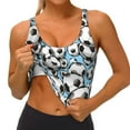 thumbnail image 3 of Sikiie Football Soccer Ball Sports Bra for Women, Sports Bra Athletic Running Sports Bra, Workout Bra, Yoga Bra-XX-Large, 3 of 8