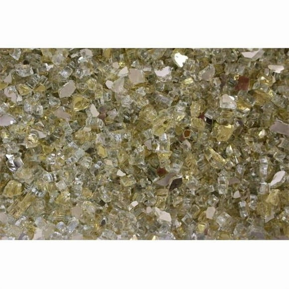 Dragon Fire Glass DFG10-R06 10 LB Gold Reflective Tempered Fire Glass