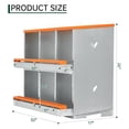 thumbnail image 2 of 2 niveles metal chicken nesting boxes-6-compartment chicken egg laying box con grande vented holes para hens in orange, 2 of 7