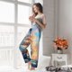 thumbnail image 5 of Balery Sailing Ship Ocean Sunset Pantalones de pijama para mujer, pijamas ultraligeros, pantalones de estar por casa-Large, 5 of 6