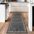 thumbnail image 3 of Washable Runner Rugs, Reddish Brown 2'X6' Antique Distressed Long Rug, Modern Non Slip Stain Resistant Vintage Print Accent Carpet for Living Room Bedroom Dining Office Farmhouse Hallway Entryway, 3 of 6