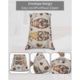thumbnail image 6 of Farmhouse Coffee Time Queen Pillow Cases Set of 2 - Microfiber Bed Throw Pillow Covers, Vintage Gnomes DessertsBeige Burlap Decorative Lumbar Pillow Cover with Envelope Closure for Sofa 20"x30", 6 of 6