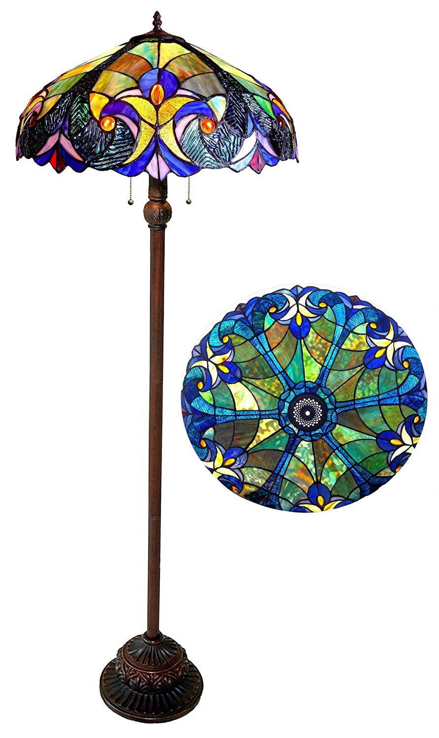 CHLOE Liaison Tiffany-style 2 Light Victorian Floor Lamp 18" Shade