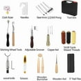 thumbnail image 2 of Leather Craft Tool Kit, Hand Sewing Tools Leather Saddle Carving Materials with Leather Tool Box ,Easy to Use, 2 of 5