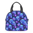 thumbnail image 2 of Goofa Skull flower star sky Pattern Lunch Bag ,Insulated Lunch Box, Small Leakproof Cooler Food Lunch Containers Reusable High Capacity Lunch Tote Bags, 2 of 8