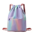 thumbnail image 1 of Drawstring Gym Backpack Waterproof Gradient Color Basketball Bag Foldable Sports Backpack for Men Women Soccer Training Swimmers, 1 of 8