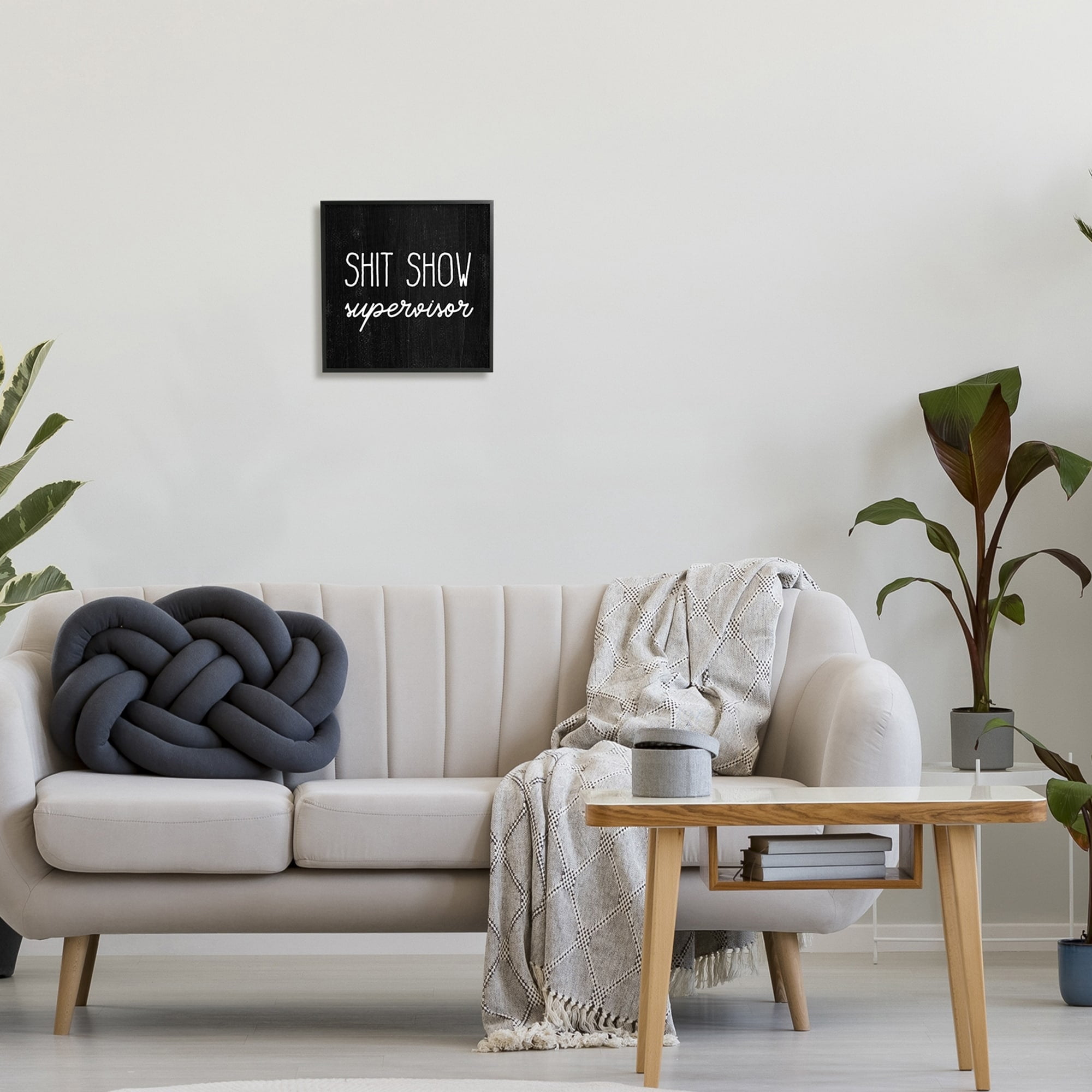 Stupell Industries Sh*t Show Supervisor Funny Sassy Rustic Phrase,24 x 24, Design by Daphne Polselli