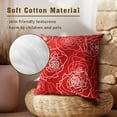 thumbnail image 5 of Red Rose Throw Pillow Covers Set of 2,16x16 Inch Valentine''s Day Wedding Decor Cotton Linen Square Pillow Case Cushion Cases for Bedroom Livingroom Couch Sofa Bed Car Chair, 5 of 6