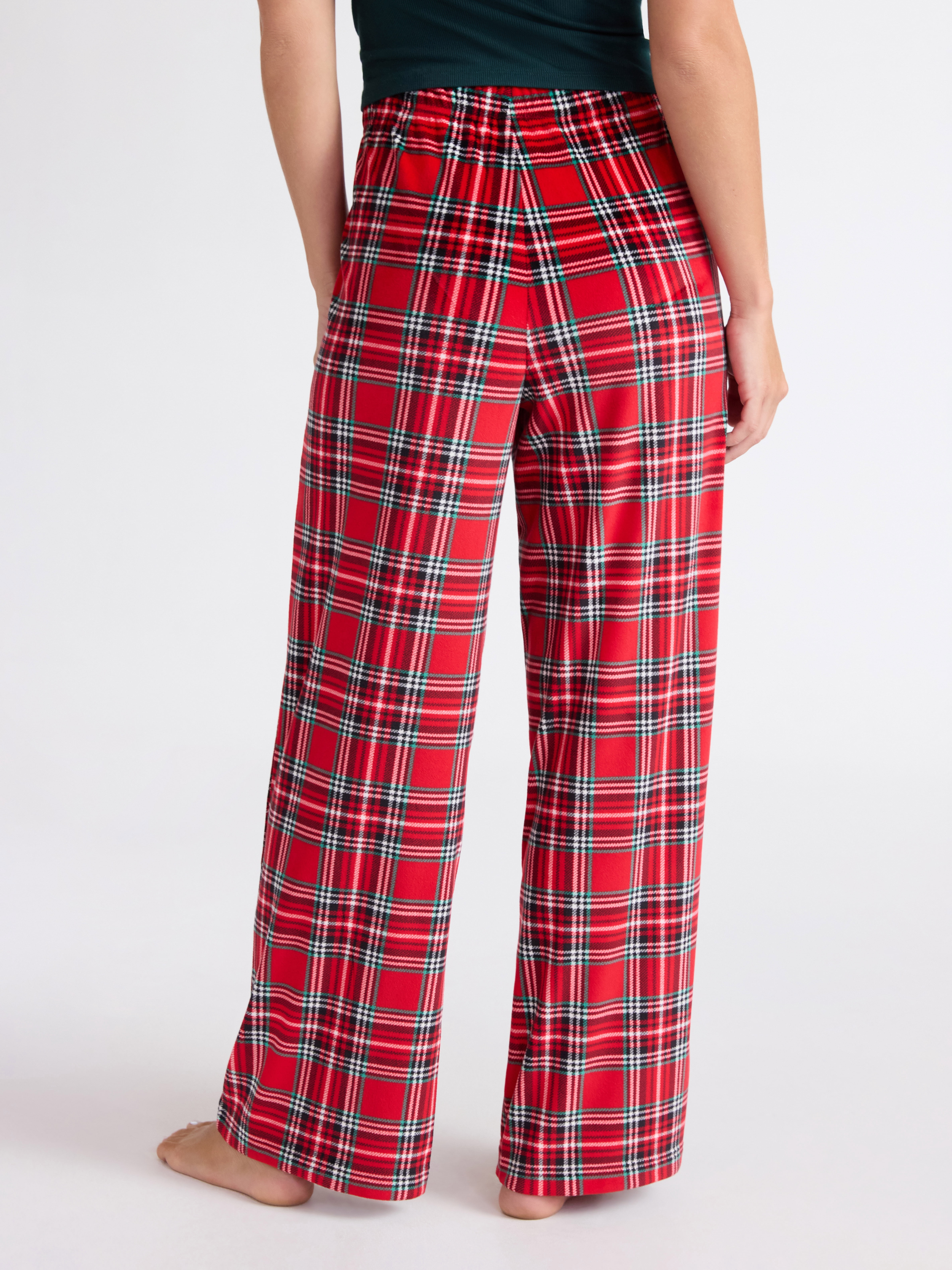 Joyspun Women's Velour Wide-Leg Sleep Pants, Size XS-3X