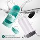 thumbnail image 5 of E Els Pet - Tazón portátil para botella de agua para perros, dispensador de agua plegable grande a prueba de fugas con tapa verde plegable, 5 of 5