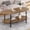 Retro Color, variant on Accreate 47.2" Oval Coffee Table, 2-Tier Brown Vintage Cocktail & Tea Table, Low Storage Center Table for Living Room or Office, Rustic Mid-Century Style