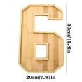 thumbnail image 2 of Zawou Bamboo Charcuterie Board Letters - Larger Serving Trays for Fruit Cheese Platter Vegetable Food Dish Party Snack Baby Shower Decor, 2 of 4