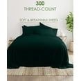 thumbnail image 2 of 300-Thread Count Egyptian Cotton Short Queen Size Teal Blue Color Sheet Set- 12 inch Deep Pockets, 2 of 7