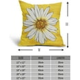 thumbnail image 4 of Summer Daisy Floral Pillow Covers 18X18 Inch Set of 2 White Petal Flower Bloom Decorative Pillow Cases Yellow Seasonal Cotton Linen Cushion Case Farmhouse Home Decor for Sofa Couch Porch Outdoor, 4 of 6