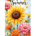 thumbnail image 4 of Floral Design Hello Summer Sunflower Banner Decorative Flowers Seasonal Party Events Background for Summer Celebration Outdoor Gathering Home Decoration, 4 of 6