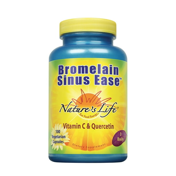 Nature's Life Bromelain Sinus Ease 1200mg With Vitamin C & Quercetin