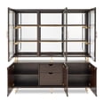 thumbnail image 4 of Michael Amini Belmont Place China Cabinet with LED Lighting - Espresso, 4 of 26