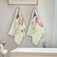 thumbnail image 4 of Dreamtimes Watercolor Hummingbird Flower Hand Towels 2 PCS, Spring Floral Birds Kitchen Towel Ultra Soft and Highly Absorbent,Decorative Fingertip Face Towel for Bathroom Hotel, 28.3"x14.4", 4 of 6