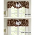 thumbnail image 4 of Vintage Style Coffee Beans Sugar Small Curtain Rod Pocket Short Curtains Home Decor Partition Cabinet Door Window Curtains, 4 of 6