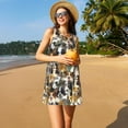 thumbnail image 3 of Lukts Robe Sans Manches Mignonne pour Femmes, Robe d'Été à Col Rond avec Poches, Adaptée à la Vie Quotidienne, Plage, Fête, 3 of 7