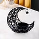 thumbnail image 4 of Candelabro de metal con forma de estrella y luna para Eid con adorno de copa, estilo islámico, hecho a mano Negro, 4 of 8