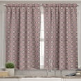 thumbnail image 2 of Ambesonne Geometric Valance & Curtain, Floral Eastern Motifs, 55"x36", Pale Orange Mauve Coral, 2 of 6