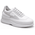 thumbnail image 2 of CMR CHAMARIPA Women Hidden Leather Wedge Sneakers 9CM / 3.54 Inches Taller-White, 2 of 6