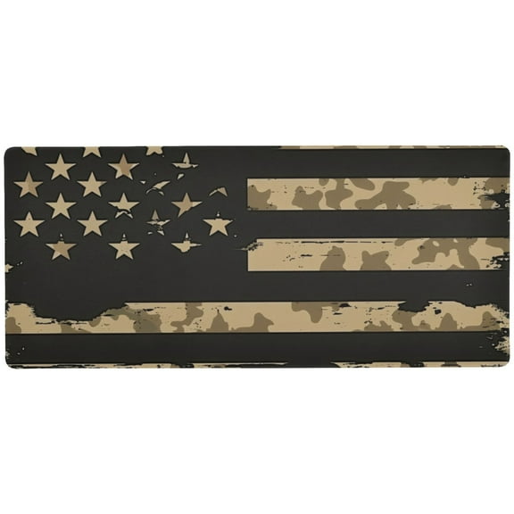 JSTEL American Flag Camouflage Vintage Large Gaming Mouse Pad Big Mousepad Mice Keyboard Mat with Non-Slip Rubber Base for Computer Laptop Home & Office, 31.5 X 11.8 inch
