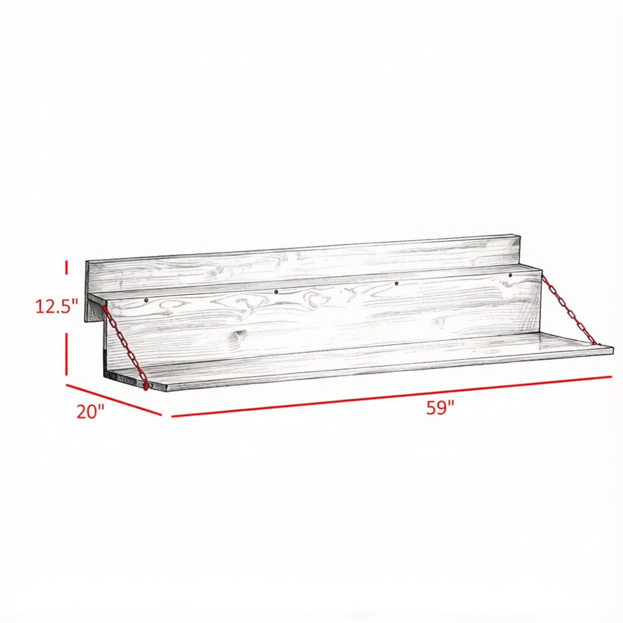 Hanging Balcony Table, Foldable Railing Bar, Fits up to 3.9 Inches, Space-Saving