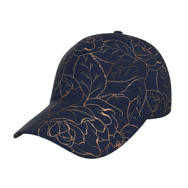 Fotbe Navy Dark Blue Gorro Clásico de Béisbol, Gorra Ajustable con Broche Snapback, Gorro de Exterior de Algodón Suave