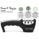 thumbnail image 3 of Smart Sharp 3 Stage Sharpener - For Kitchen Knives - Professional Result/ergonomic Design - Ceramic Stone/tungsten Carbide/diamond - Black/chrome Fini, 3 of 5