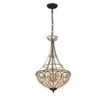 thumbnail image 2 of Warehouse of Tiffany Gaspard Gold 4-Light Pendant with Crystal Shade, 2 of 3