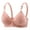 Pink, variant on Womens Solid Color Lace Bandeau Bra Sheer Mesh Back Seamless Bralette