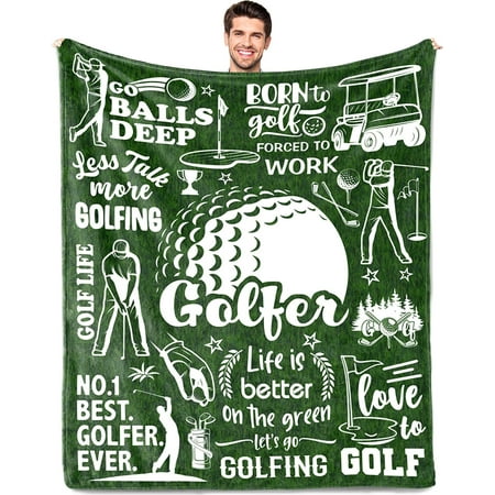 Golf Gifts for Men Gifts for Golfers Golf Gifts for Men Unique Golfing Gifts for Him Birthday Thanksgiving Day Golf Gifts Golf Gift for Sport Lover Best Golf Blanket Gift 50 x60