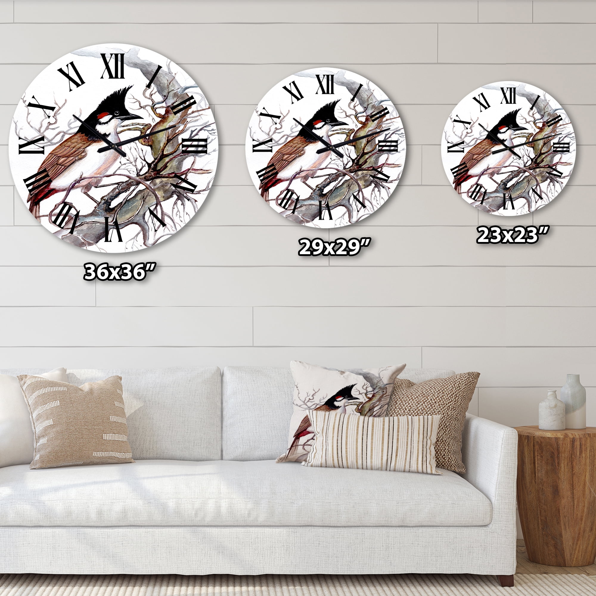 Designart 1 in Quartz Traditional Wall Clock